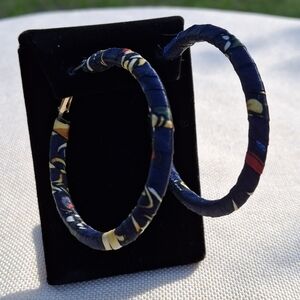 4/$20 Ribbon Wrapped Hoop Earrings